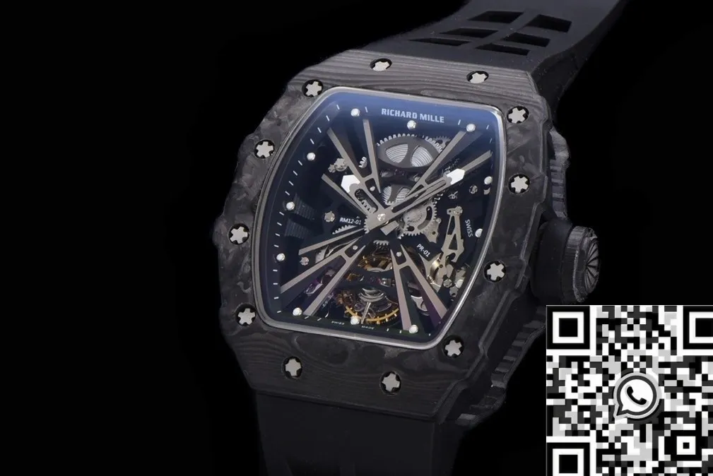 Bold Richard Mille RM011 Tourbillon Series Carbon Fiber Watch Case KV Factory 2532