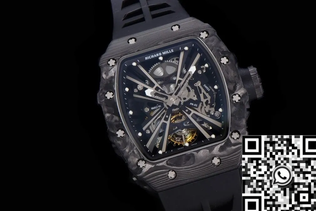 Bold Richard Mille RM011 Tourbillon Series Carbon Fiber Watch Case KV Factory 2532