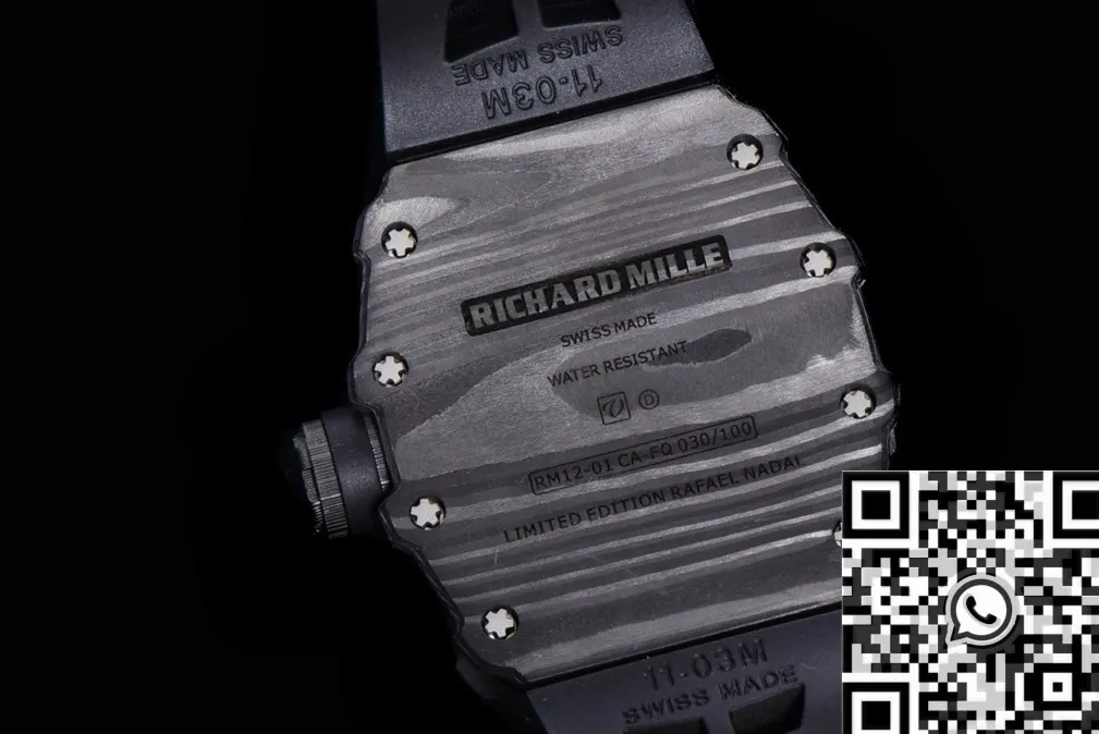 Bold Richard Mille RM011 Tourbillon Series Carbon Fiber Watch Case KV Factory 2532