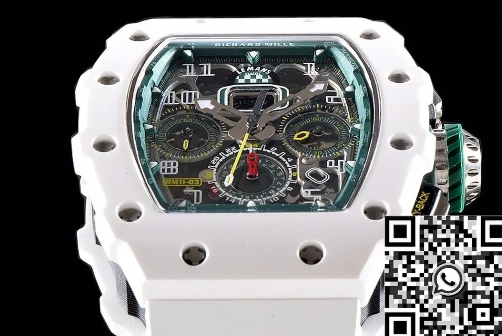Richard Mille RM011 White Ceramic Case Watch KV Factory GoodFit 2533