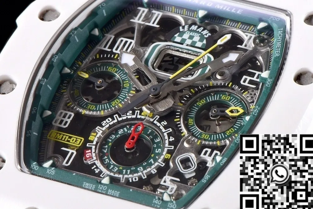 Richard Mille RM011 White Ceramic Case Watch KV Factory GoodFit 2533