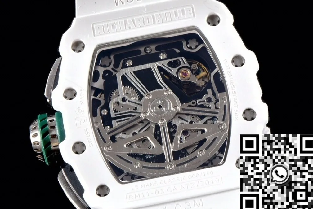 Richard Mille RM011 White Ceramic Case Watch KV Factory GoodFit 2533