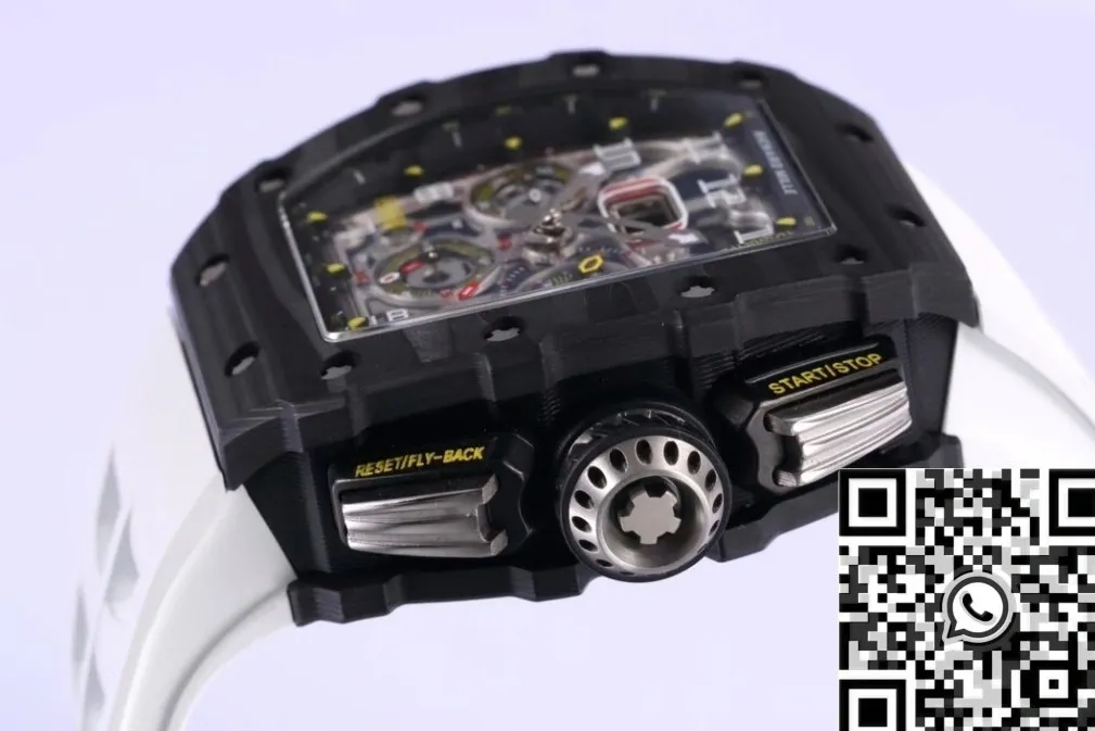 Richard Mille RM011 White Rubber Strap Watch KV Factory Premium 2534