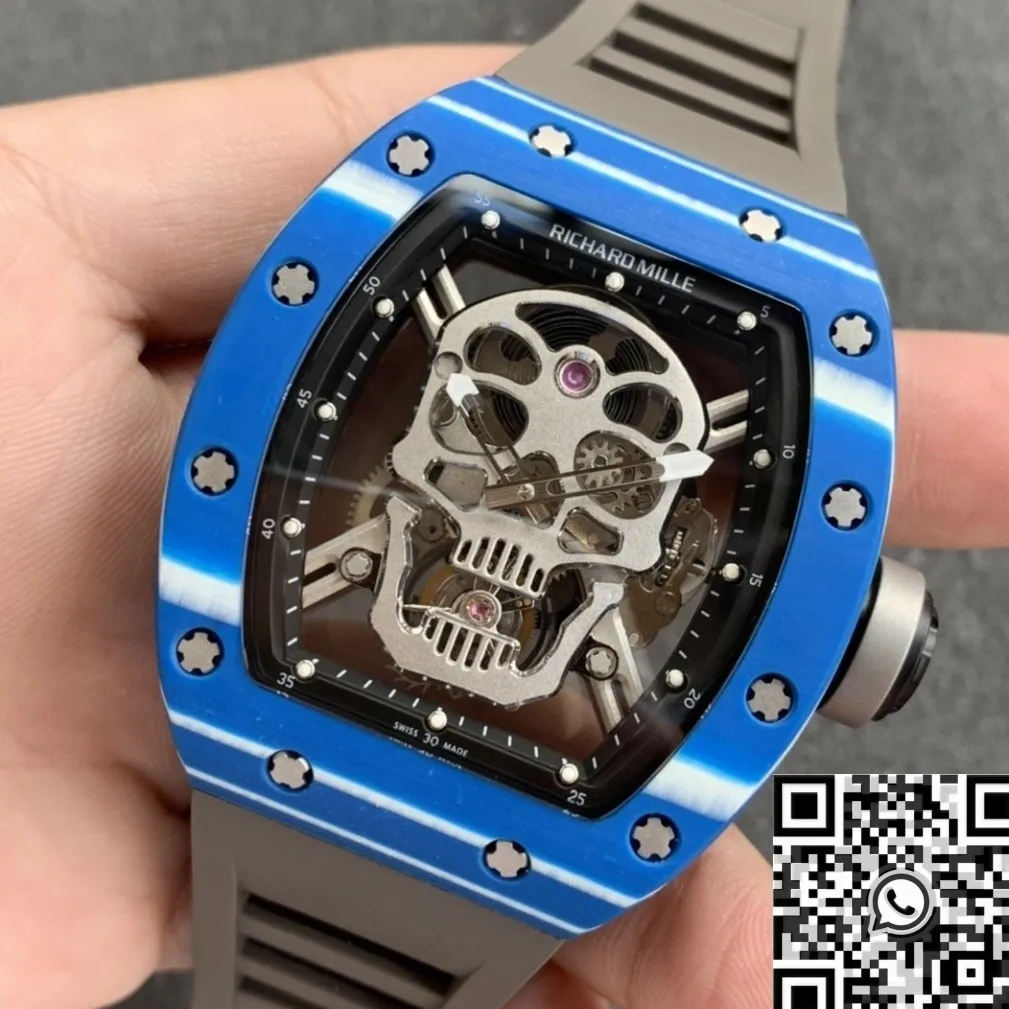 GoodFit Richard Mille RM052 Blue Carbon Fiber Case Watch YS Factory 2872