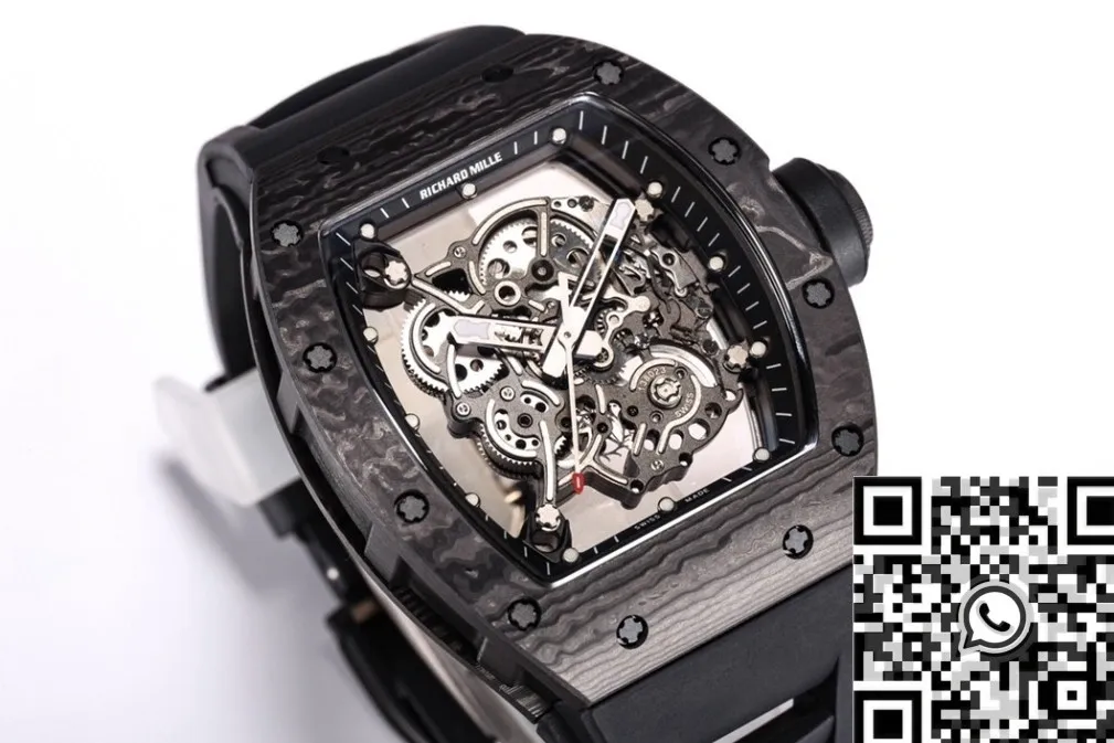 Richard Mille RM055 Black Carbon Fiber Case Watch BBR Factory EasyMatch 2585