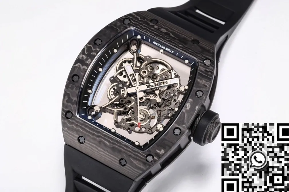 Richard Mille RM055 Black Carbon Fiber Case Watch BBR Factory EasyMatch 2585
