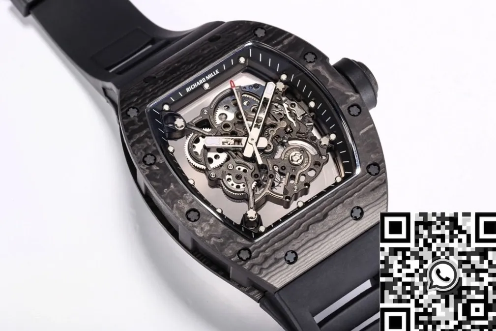 Richard Mille RM055 Black Carbon Fiber Case Watch BBR Factory EasyMatch 2585