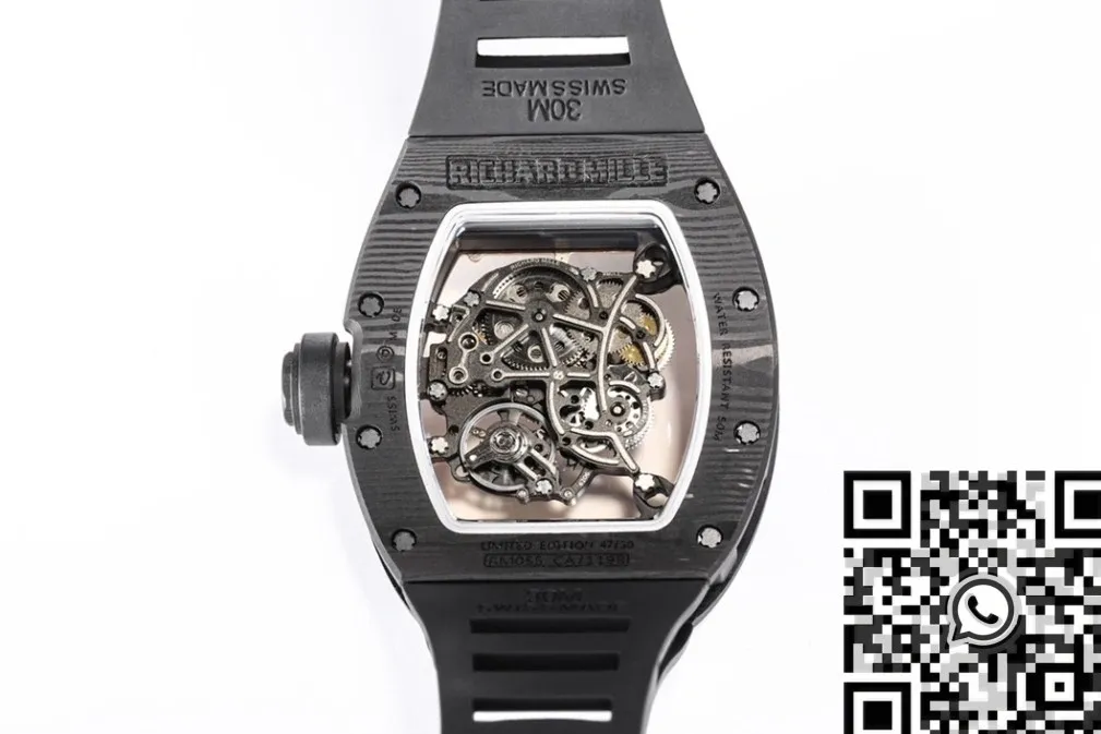 Richard Mille RM055 Black Carbon Fiber Case Watch BBR Factory EasyMatch 2585