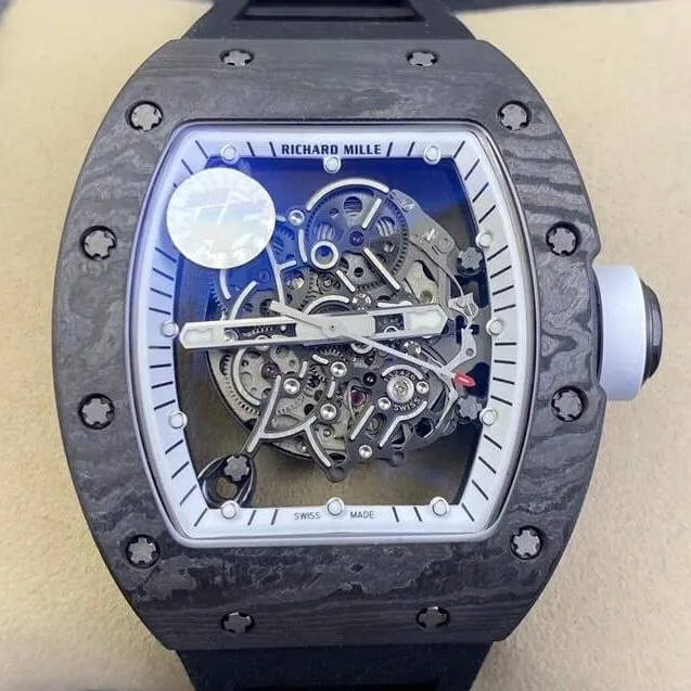 Lightweight Richard Mille RM055 Black Rubber Strap Watch ZF Factory 2275