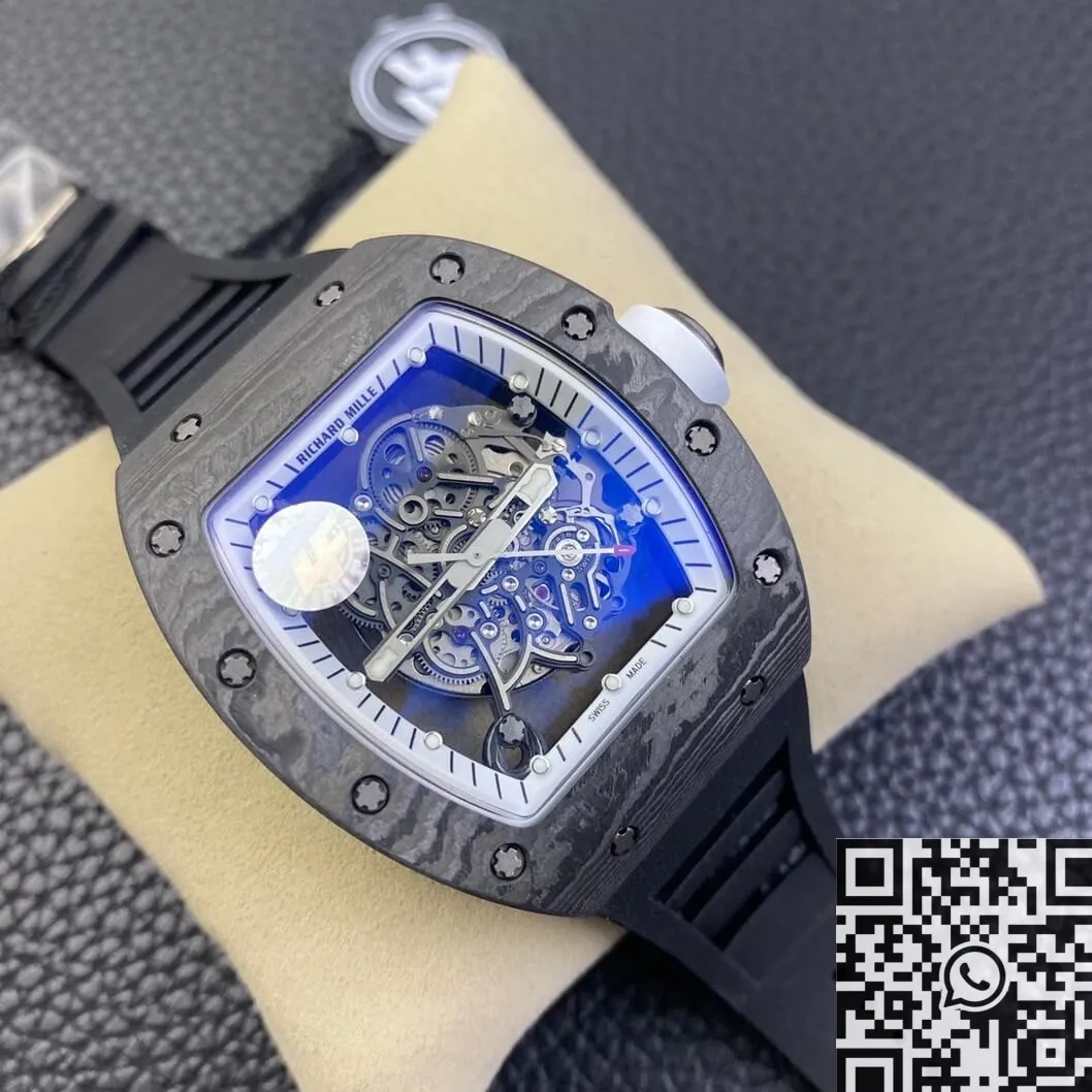Lightweight Richard Mille RM055 Black Rubber Strap Watch ZF Factory 2275