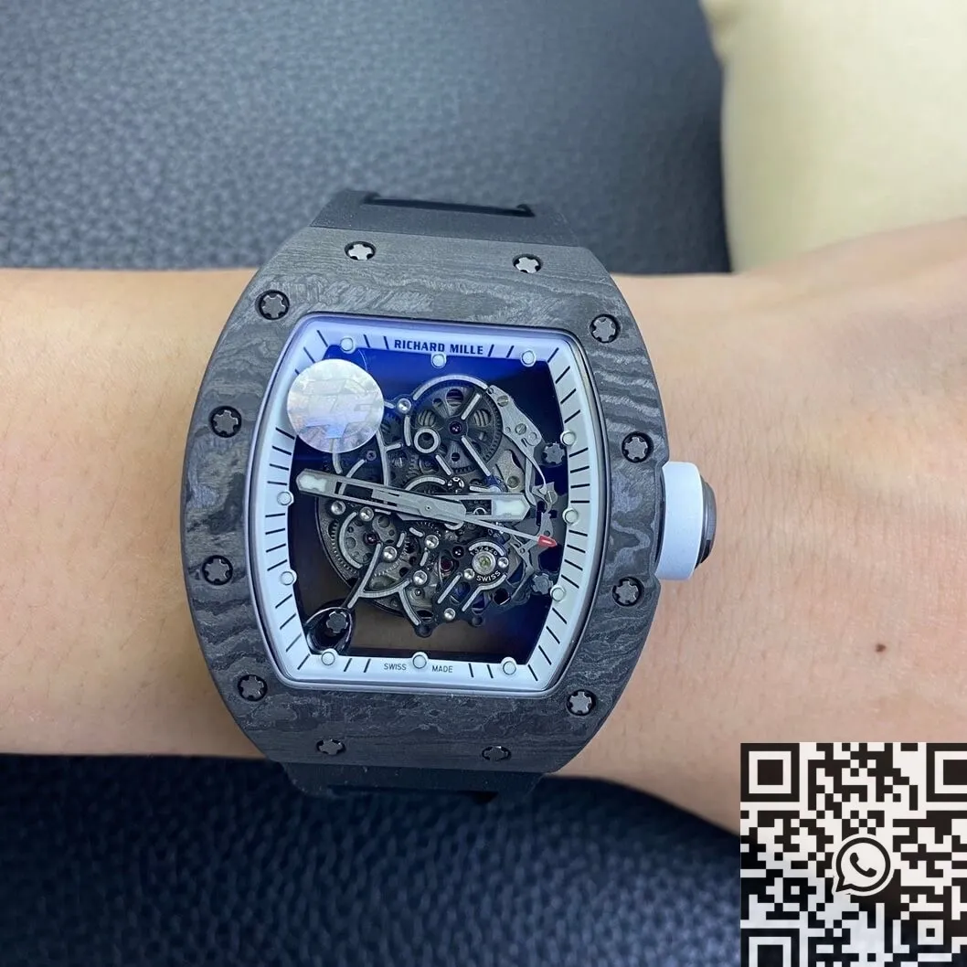 Lightweight Richard Mille RM055 Black Rubber Strap Watch ZF Factory 2275