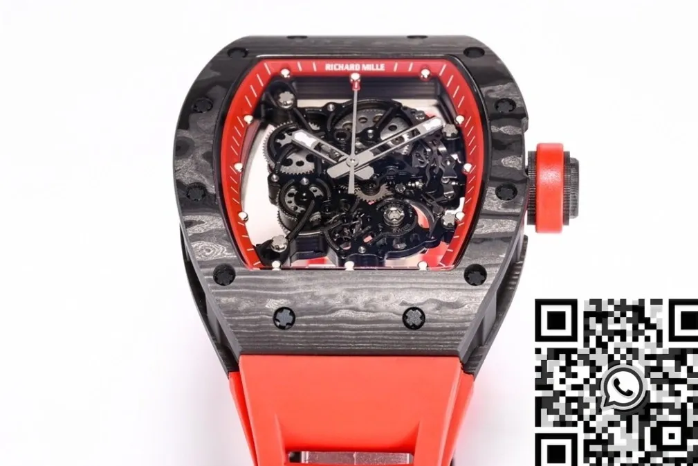 TopPick Richard Mille RM055 Red Dial Watch BBR Factory 2584