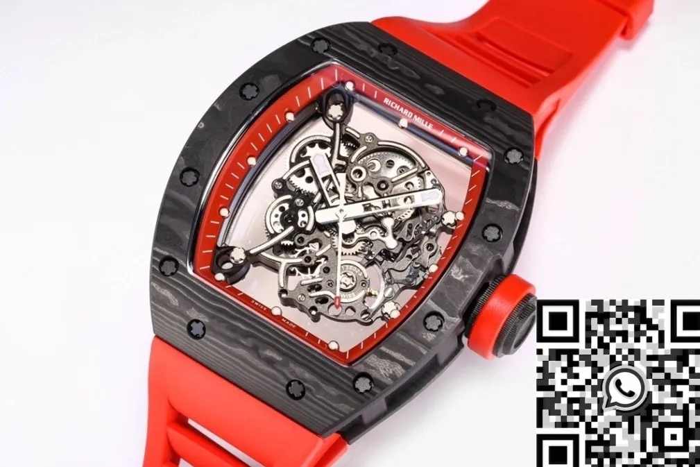 TopPick Richard Mille RM055 Red Dial Watch BBR Factory 2584