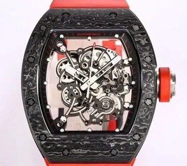 Richard Mille RM055 Red Rubber Strap Watch BBR Factory Lightweight 2577