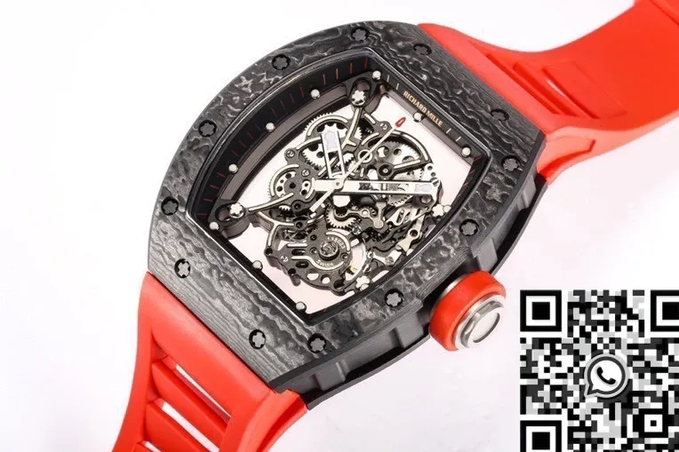 Richard Mille RM055 Red Rubber Strap Watch BBR Factory Lightweight 2577