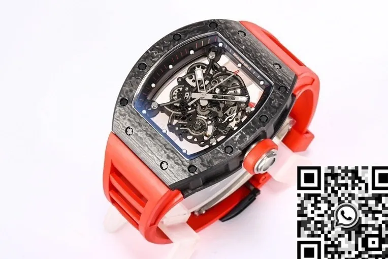 Richard Mille RM055 Red Rubber Strap Watch BBR Factory Lightweight 2577