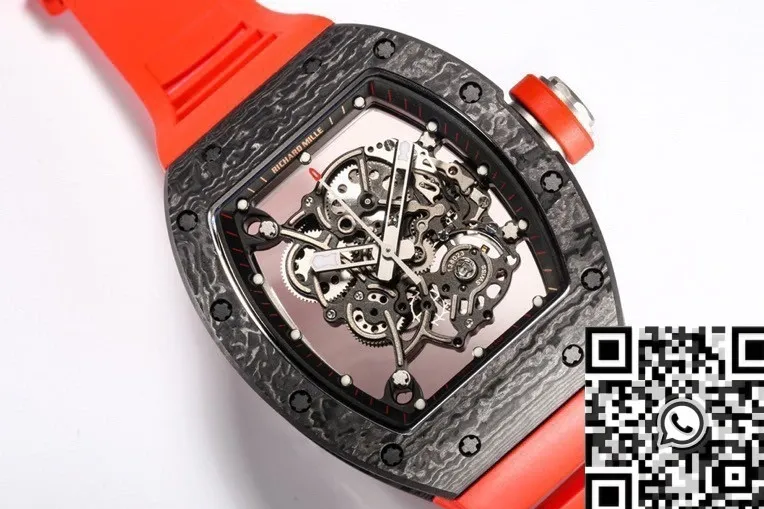 Richard Mille RM055 Red Rubber Strap Watch BBR Factory Lightweight 2577