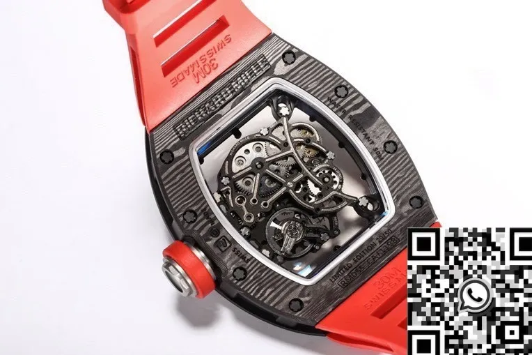 Richard Mille RM055 Red Rubber Strap Watch BBR Factory Lightweight 2577