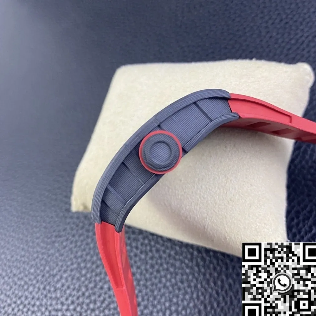 MoistureWicking Richard Mille RM055 Red Rubber Strap Watch KU Factory 2542