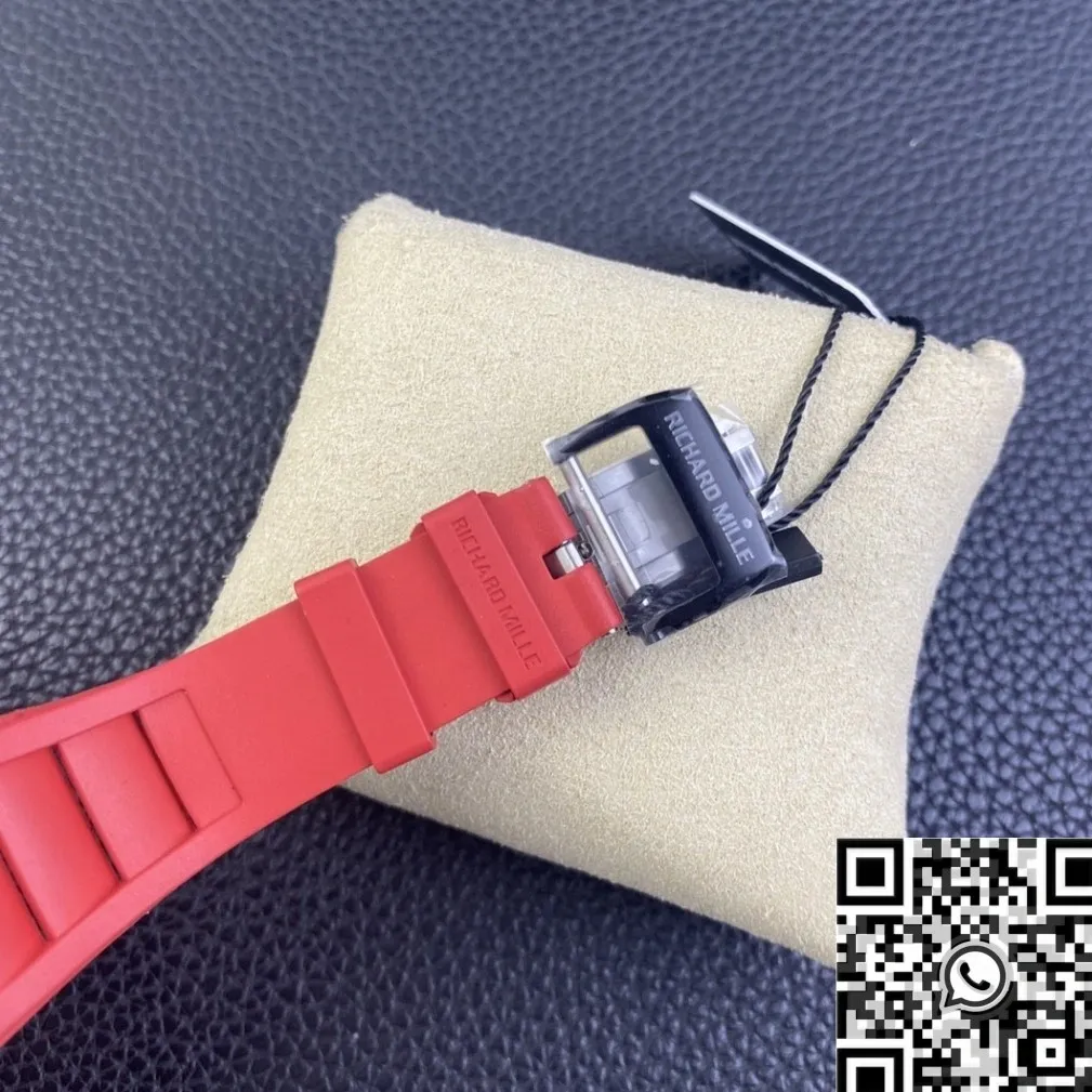 MoistureWicking Richard Mille RM055 Red Rubber Strap Watch KU Factory 2542