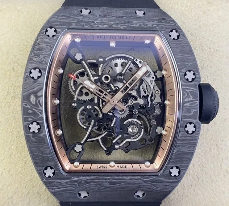 Durable Richard Mille RM055 Rose Gold Dial Watch KU Factory 2550