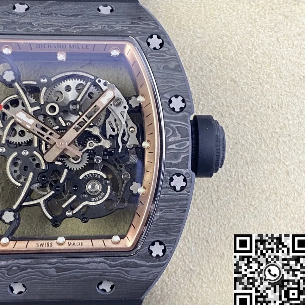 Durable Richard Mille RM055 Rose Gold Dial Watch KU Factory 2550