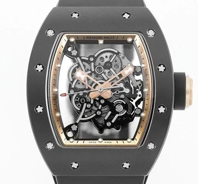 Compact Richard Mille RM055 V5 Black Ceramics Watch KV Factory 2551