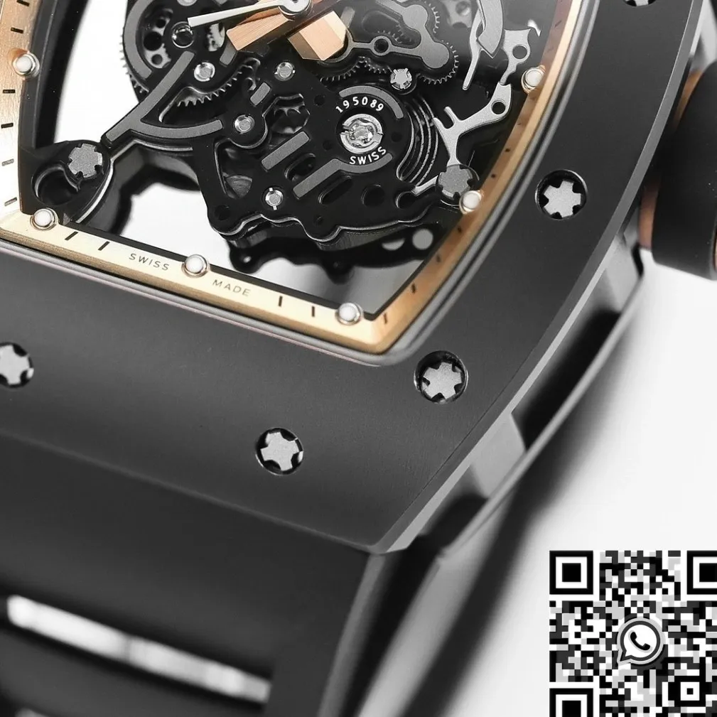 Compact Richard Mille RM055 V5 Black Ceramics Watch KV Factory 2551