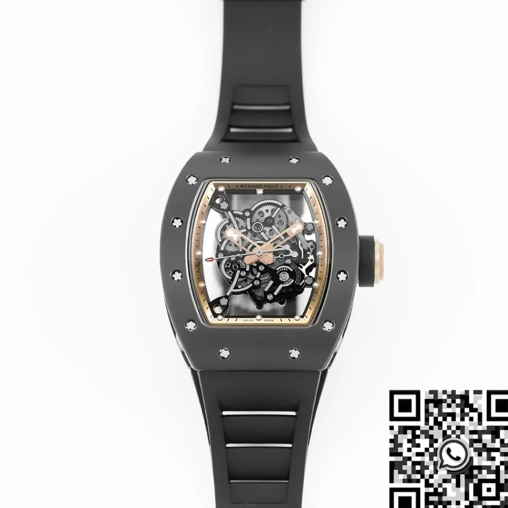 Compact Richard Mille RM055 V5 Black Ceramics Watch KV Factory 2551
