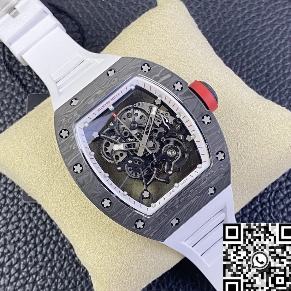 Upgraded Richard Mille RM055 V5 Carbon Fiber Watch Case KV Factory 2548