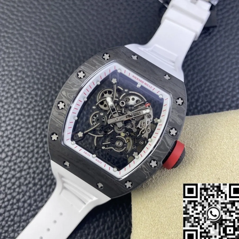 Upgraded Richard Mille RM055 V5 Carbon Fiber Watch Case KV Factory 2548