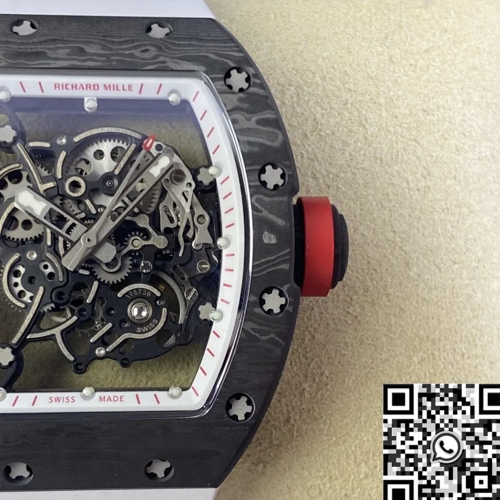 Upgraded Richard Mille RM055 V5 Carbon Fiber Watch Case KV Factory 2548