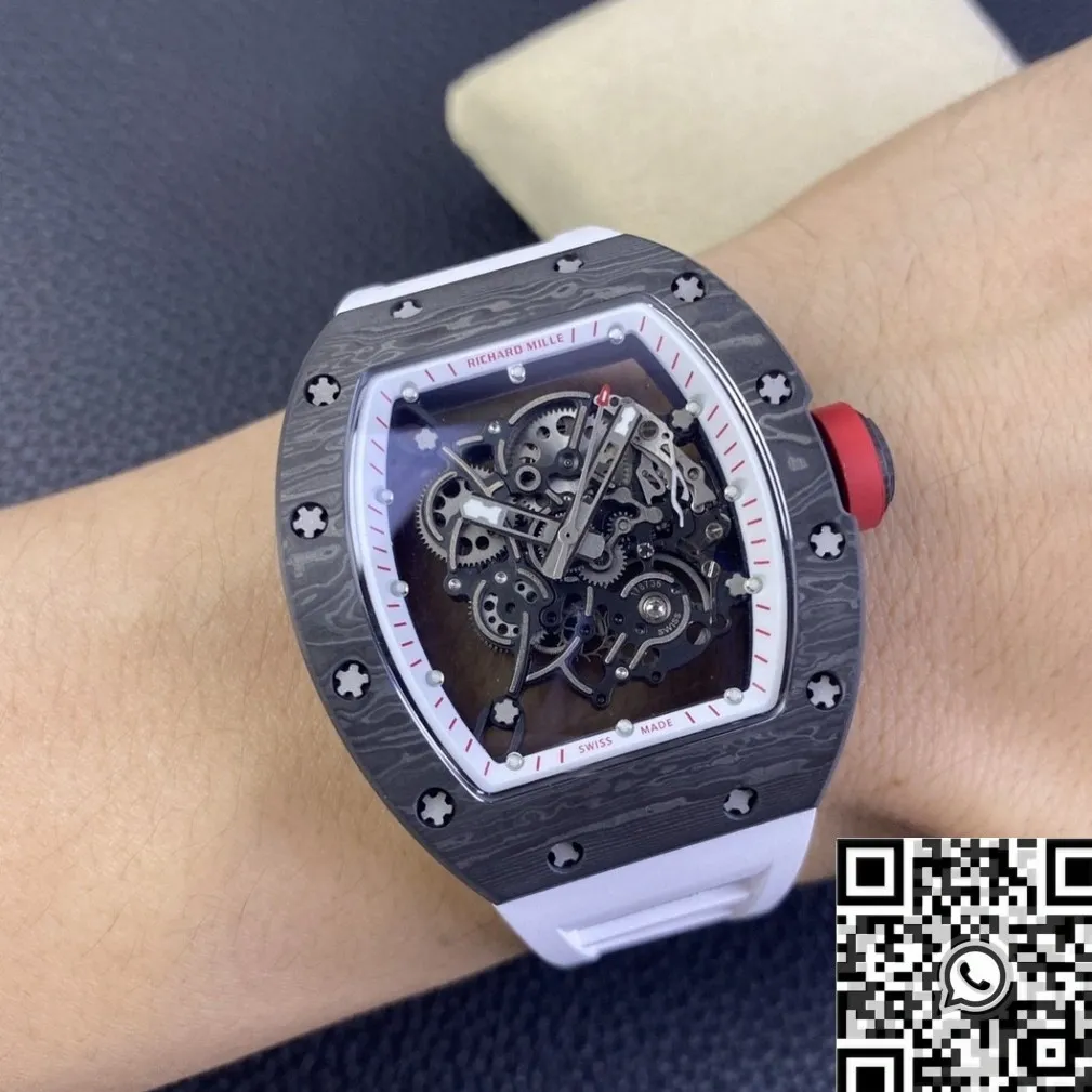 Upgraded Richard Mille RM055 V5 Carbon Fiber Watch Case KV Factory 2548