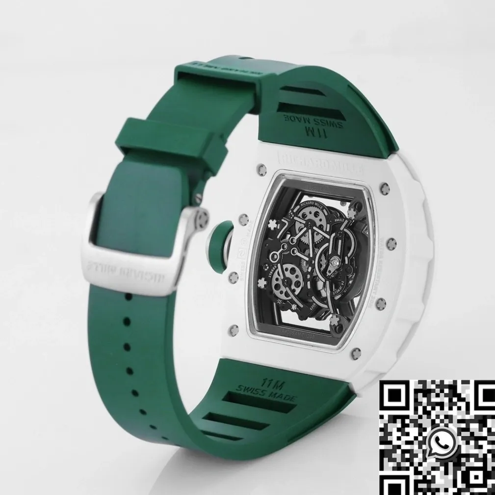 Richard Mille RM055 V5 Green Rubber Strap Watch KV Factory Colorful 2553