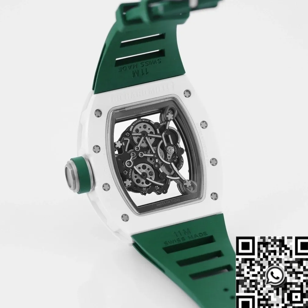 Richard Mille RM055 V5 Green Rubber Strap Watch KV Factory Colorful 2553