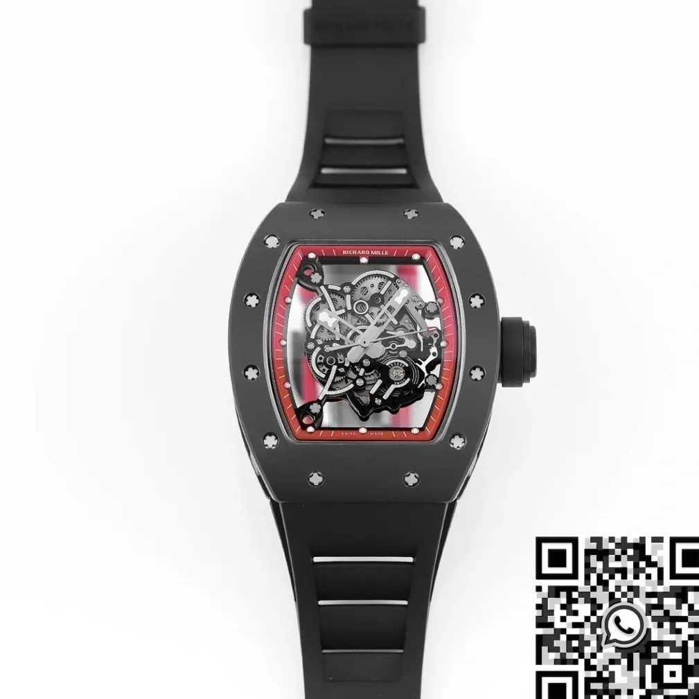 SmoothTexture Richard Mille RM055 V5 Red Dial Watch KV Factory 2555