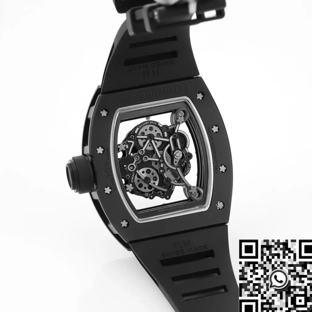 SmoothTexture Richard Mille RM055 V5 Red Dial Watch KV Factory 2555