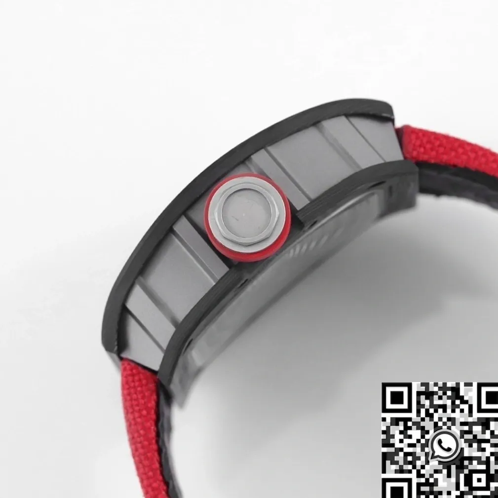 Richard Mille RM055 V5 Red Nylon Strap Watch KV Factory MoistureWicking 2558