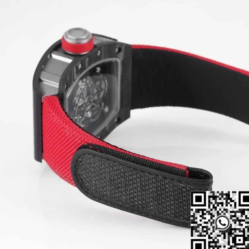Richard Mille RM055 V5 Red Nylon Strap Watch KV Factory MoistureWicking 2558