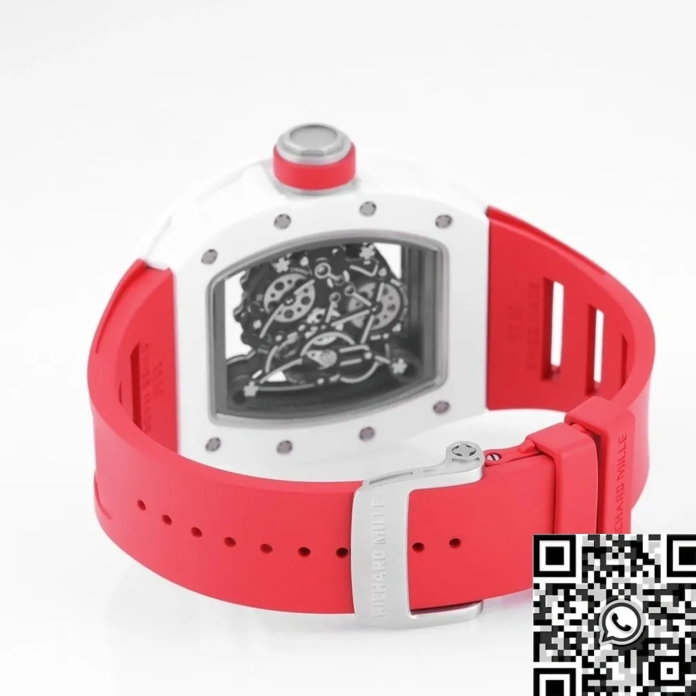 Popular Richard Mille RM055 V5 Red Rubber Strap Watch KV Factory 2561
