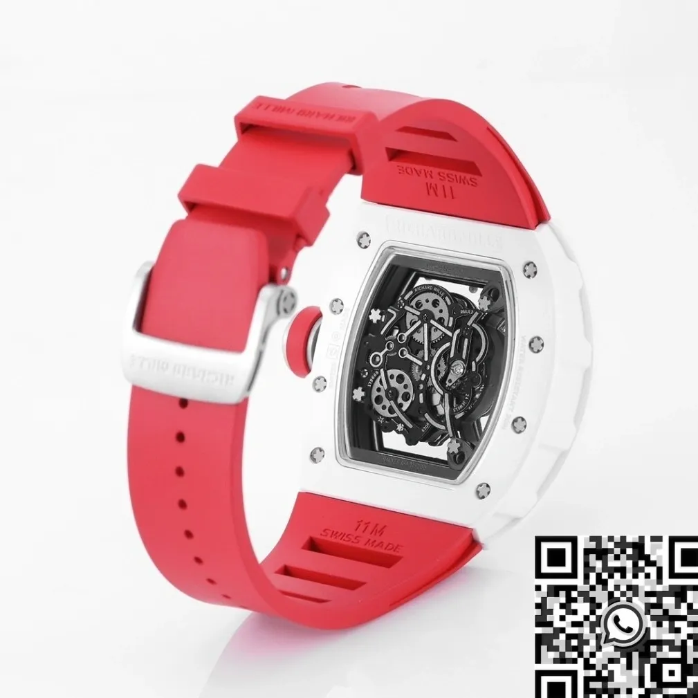 Popular Richard Mille RM055 V5 Red Rubber Strap Watch KV Factory 2561