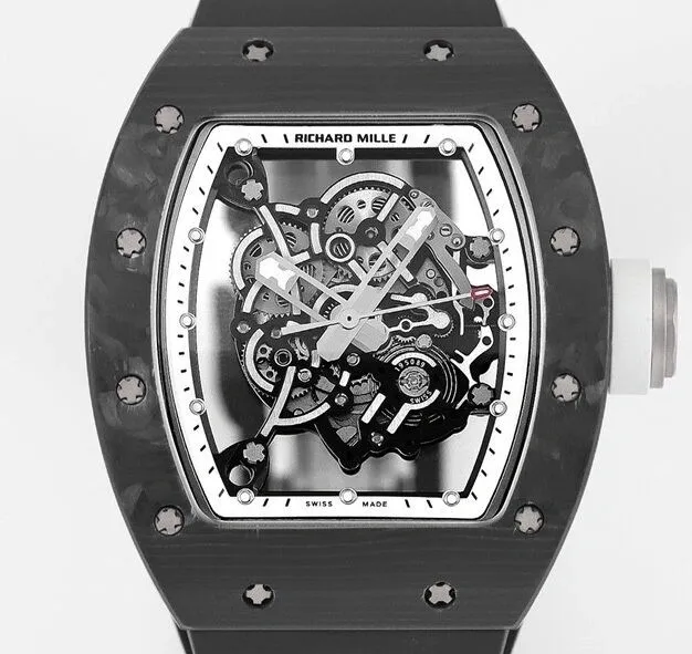 Colorful Richard Mille RM055 V5 White Dial Case Watch KV Factory 2560