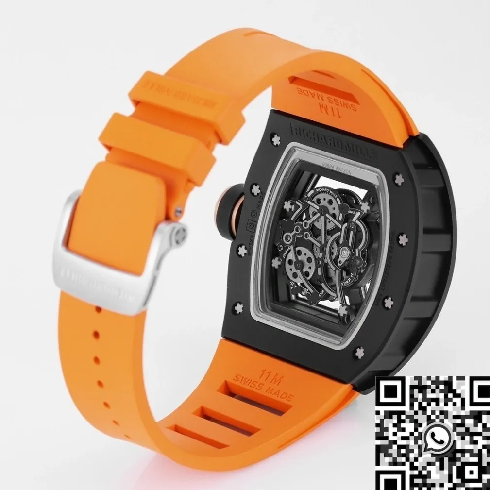 Richard Mille RM055 V5 Yellow Rubber Strap Watch KV Factory Elegant 2562