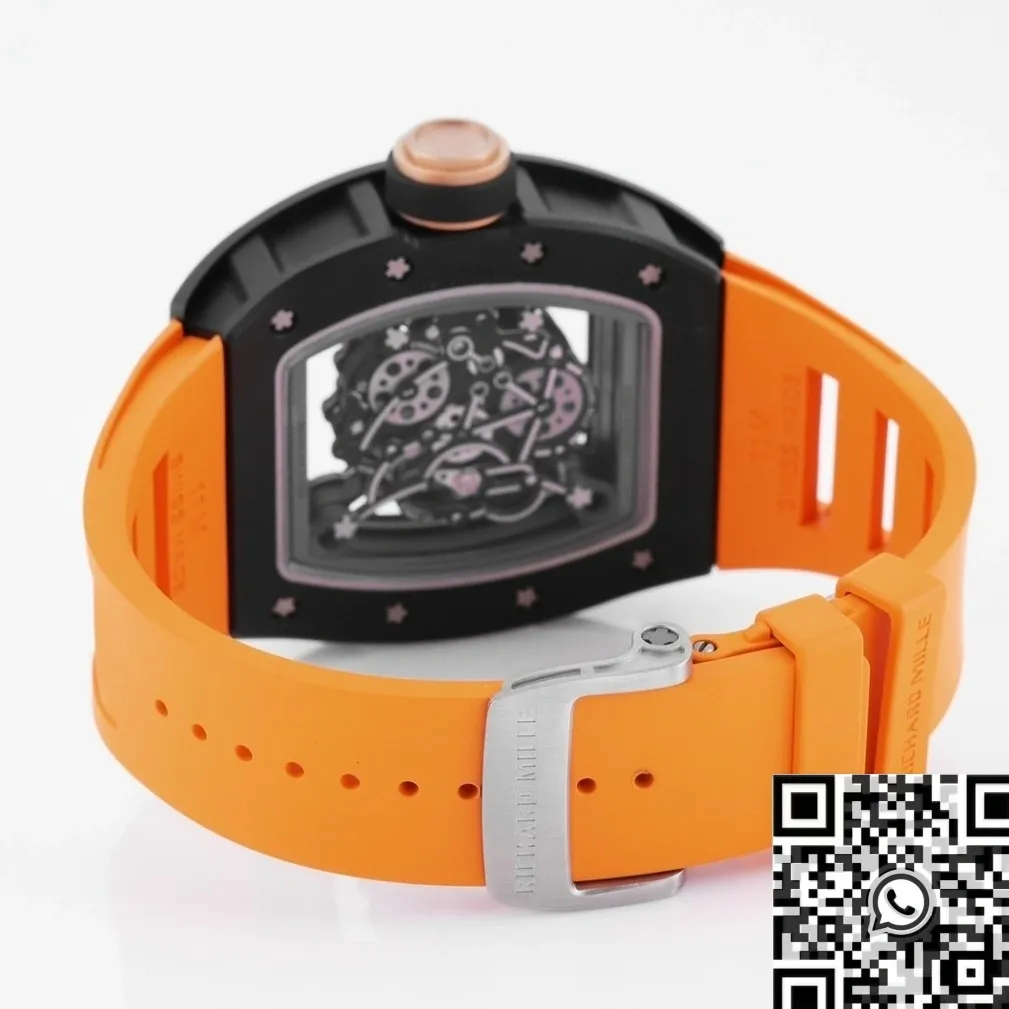 Richard Mille RM055 V5 Yellow Rubber Strap Watch KV Factory Elegant 2562
