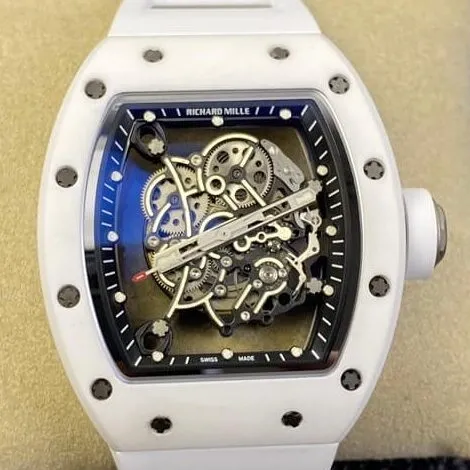 Cozy Richard Mille RM055 White Ceramic Watch ZF Factory 2277