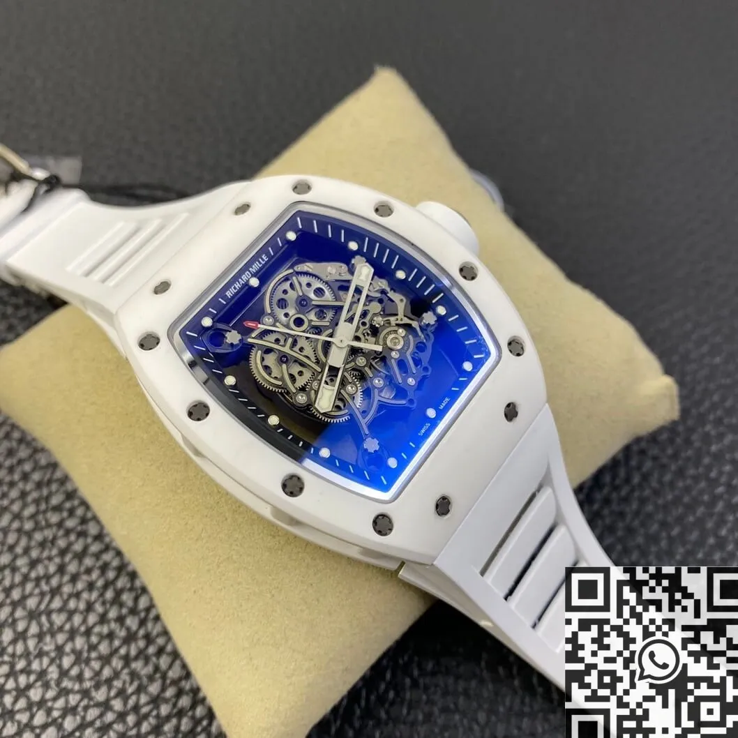 Cozy Richard Mille RM055 White Ceramic Watch ZF Factory 2277