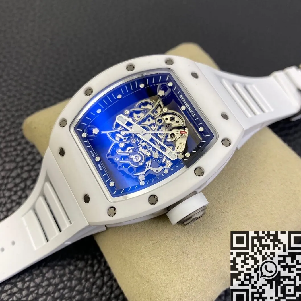 Cozy Richard Mille RM055 White Ceramic Watch ZF Factory 2277