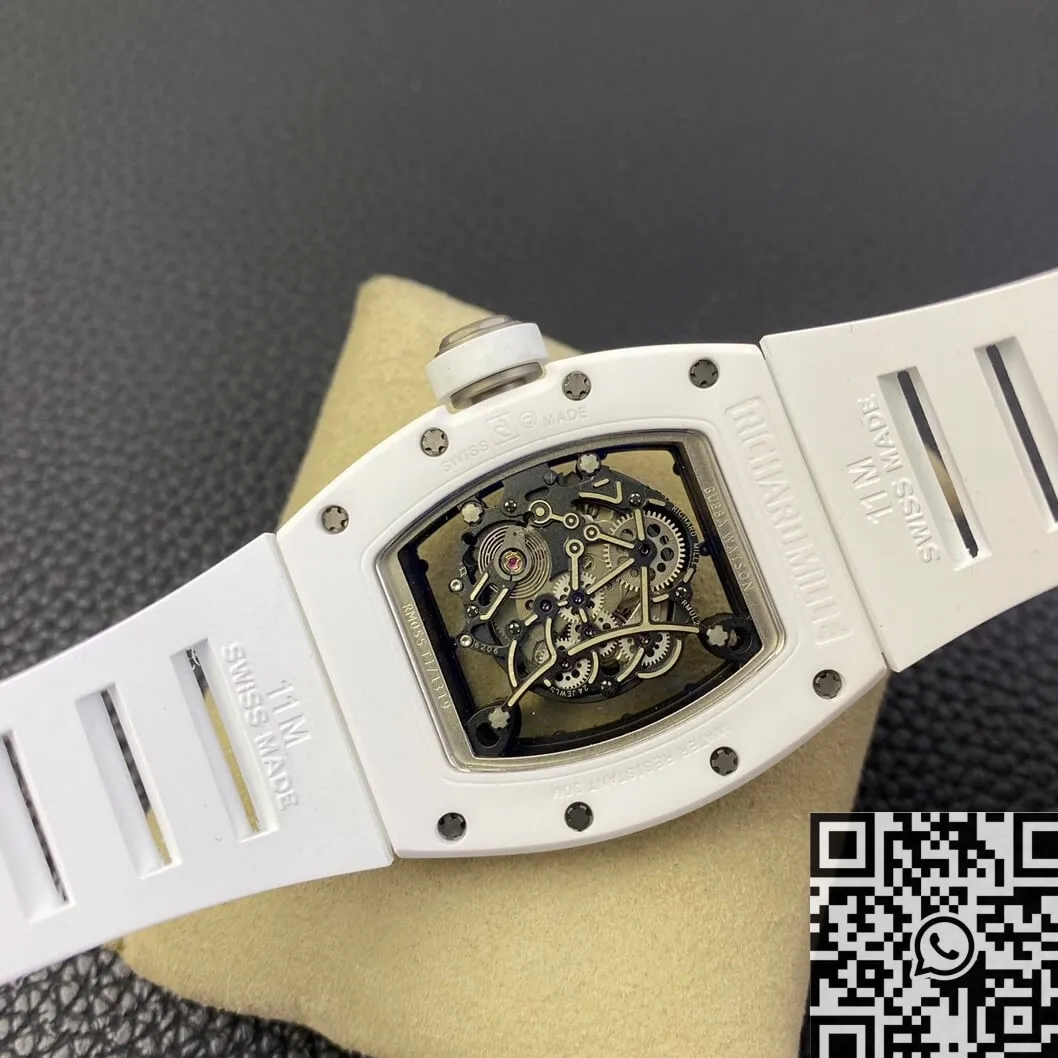 Cozy Richard Mille RM055 White Ceramic Watch ZF Factory 2277