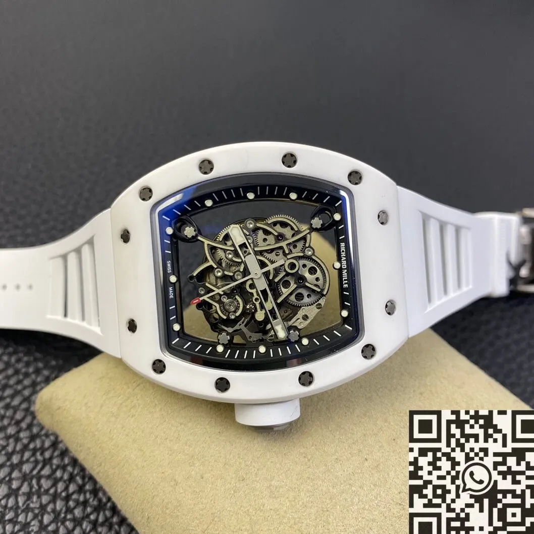 Cozy Richard Mille RM055 White Ceramic Watch ZF Factory 2277