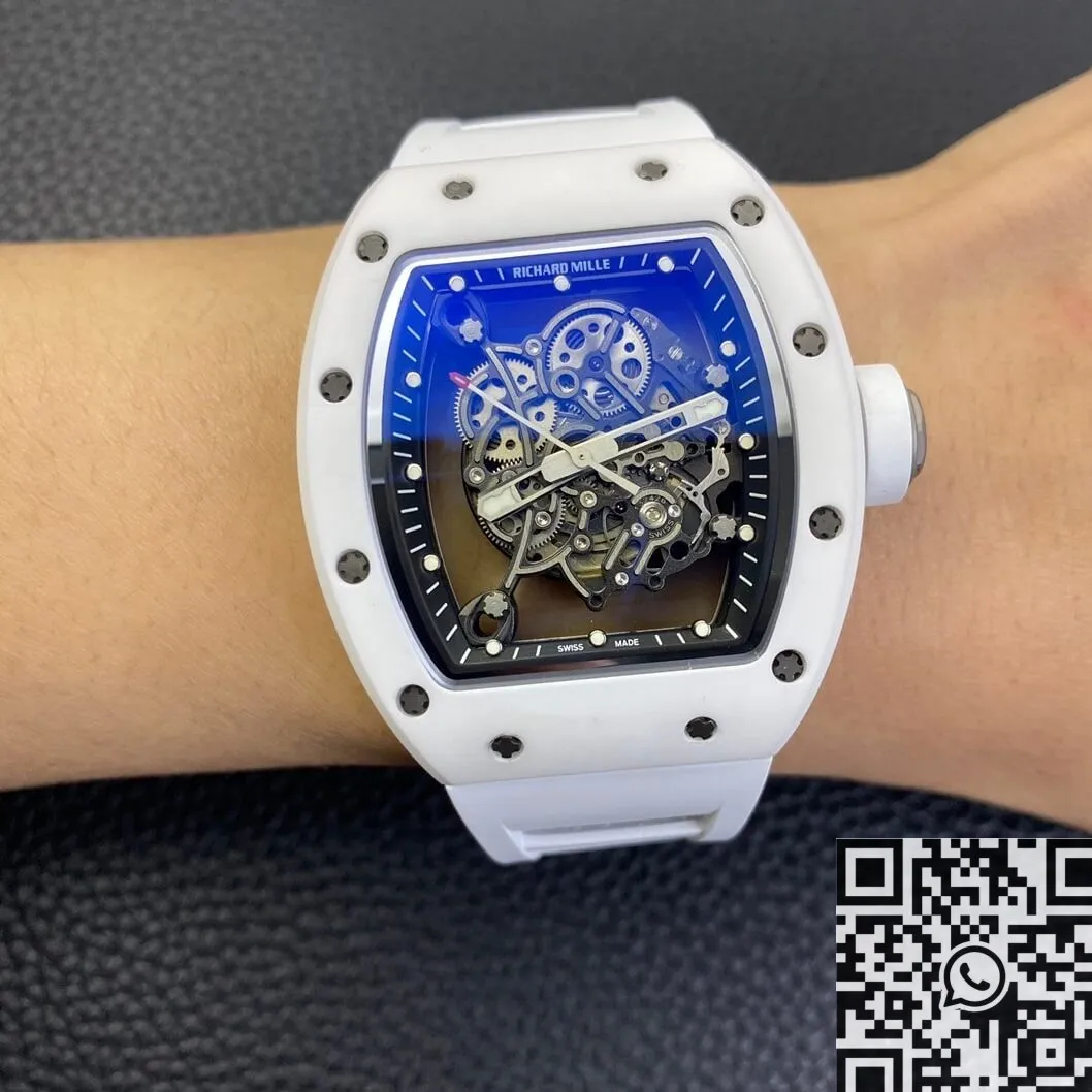 Cozy Richard Mille RM055 White Ceramic Watch ZF Factory 2277